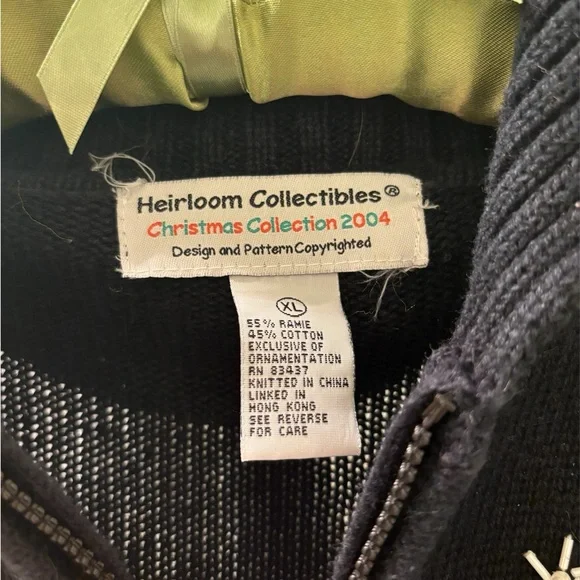 Vintage Christmas Hand Embroidered and Beaded by Heirloom Collectibles - Picture 4 of 4